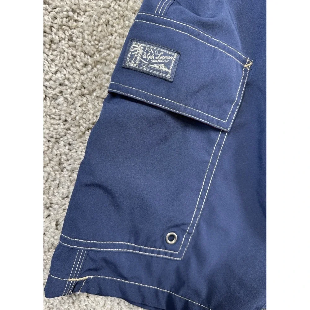 Polo Ralph Lauren Swimwear Cargo Swim Trunks Lined Pony Navy‎ Mens 2XB